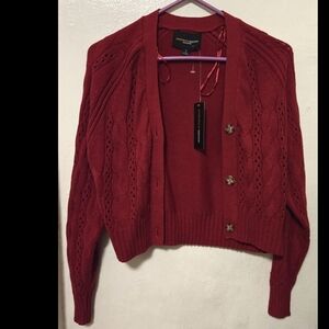 Women's Wine/Burgundy Cardigan Sweater